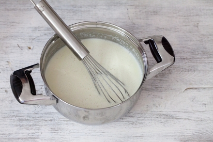 Preparazione Panna cotta senza colla di pesce - Fase 3 Preparazione Panna cotta senza colla di pesce - Fase 3