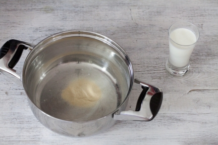 Preparazione Panna cotta senza colla di pesce - Fase 2 Preparazione Panna cotta senza colla di pesce - Fase 2