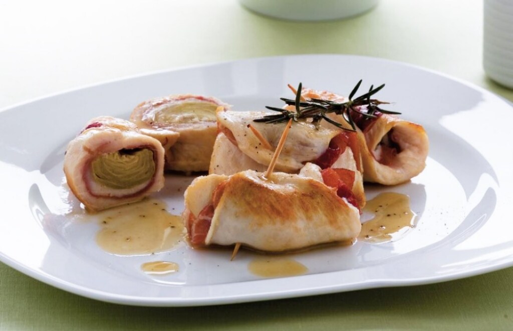Involtini di pollo ai carciofi Involtini di pollo ai carciofi