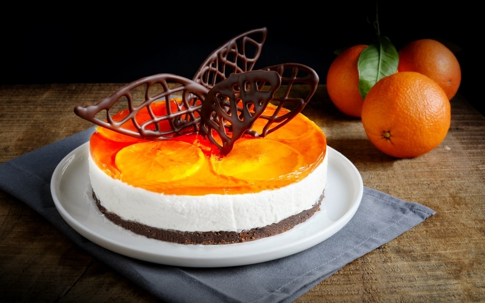 Cheesecake arancia e cioccolato ricetta