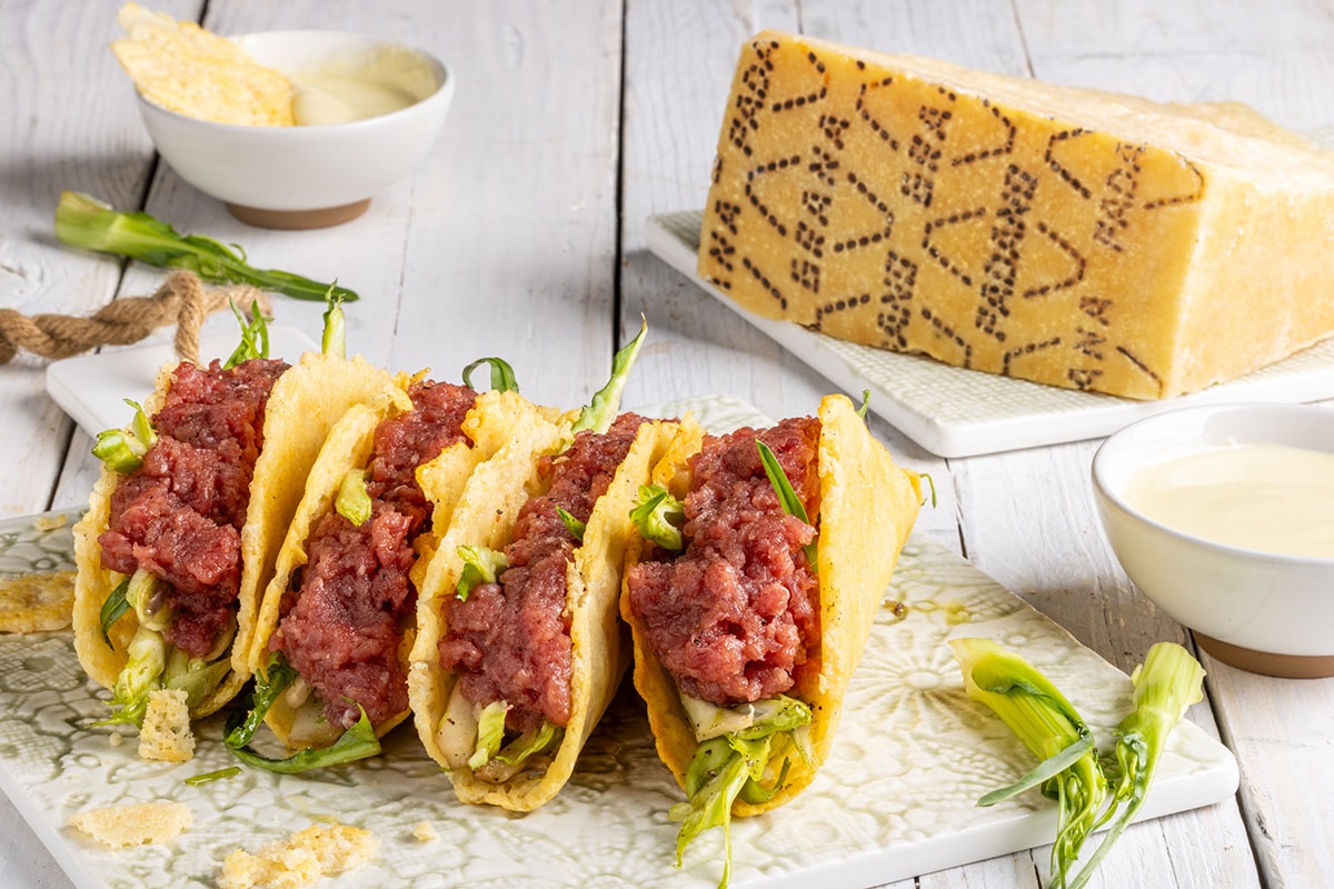 Tacos di Grana Padano ricetta