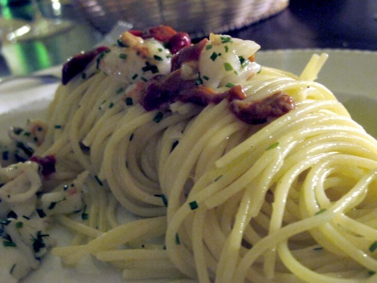 Piccoli Placidi Piatti | Spaghettini tiepidi con ricci e mazzancolle di Stefano Cerveni