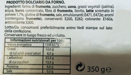 Come leggere le etichette dei panini al latte