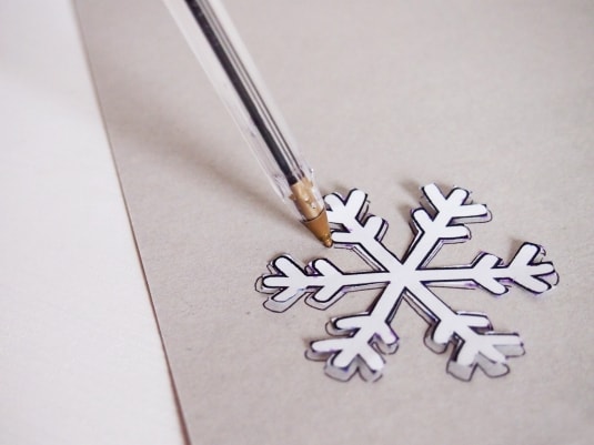 Segnaposto fai da te con fiocco di neve