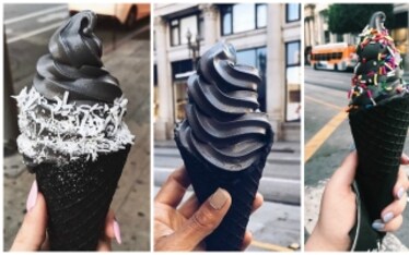 Gelato nero: anche la cialda diventa total black (e conquista Instagram)