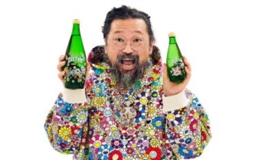 Acqua d'artista: Takashi Murakami firma le bottiglie Perrier