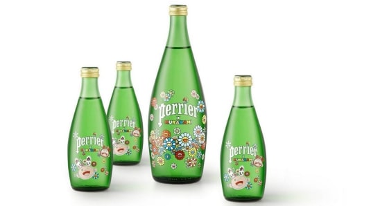 Acqua d'artista: Takashi Murakami firma le bottiglie Perrier