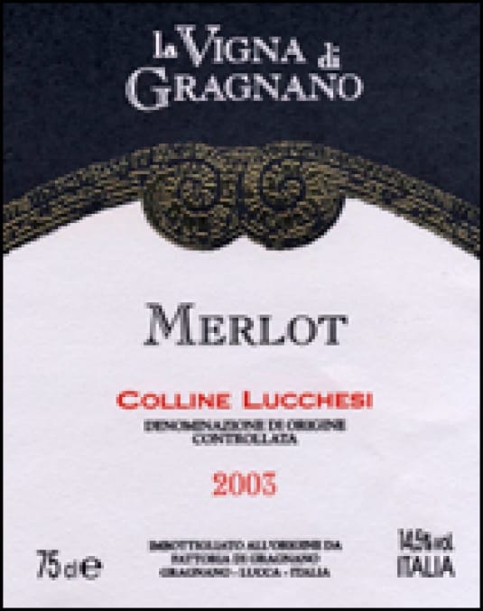 DOC Colline Lucchesi Merlot - La Vigna di Gragnano 2003 [7.0]