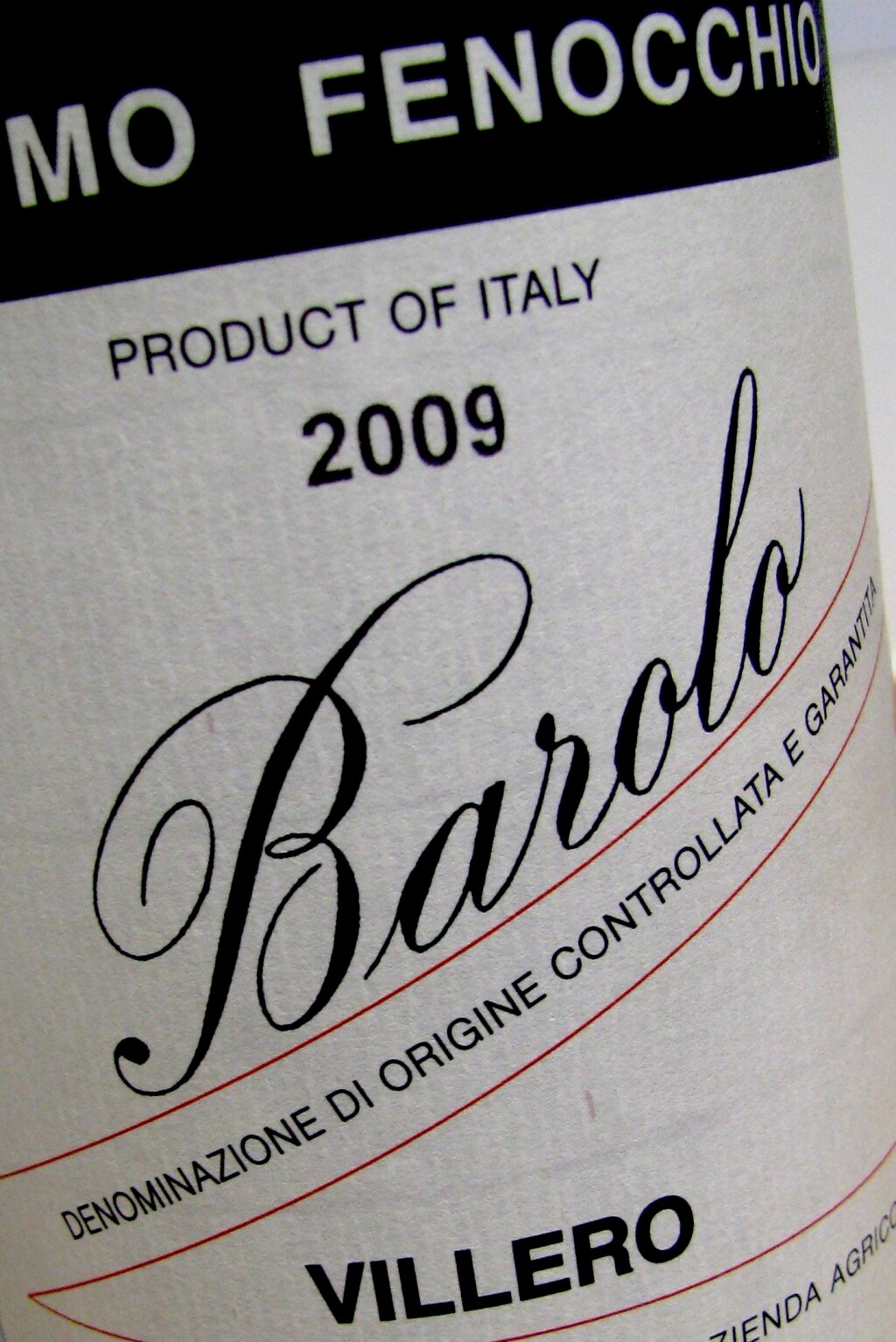 DOCG Barolo Villero - Giacomo Fenocchio 2009 ricetta DOCG Barolo Villero - Giacomo Fenocchio 2009