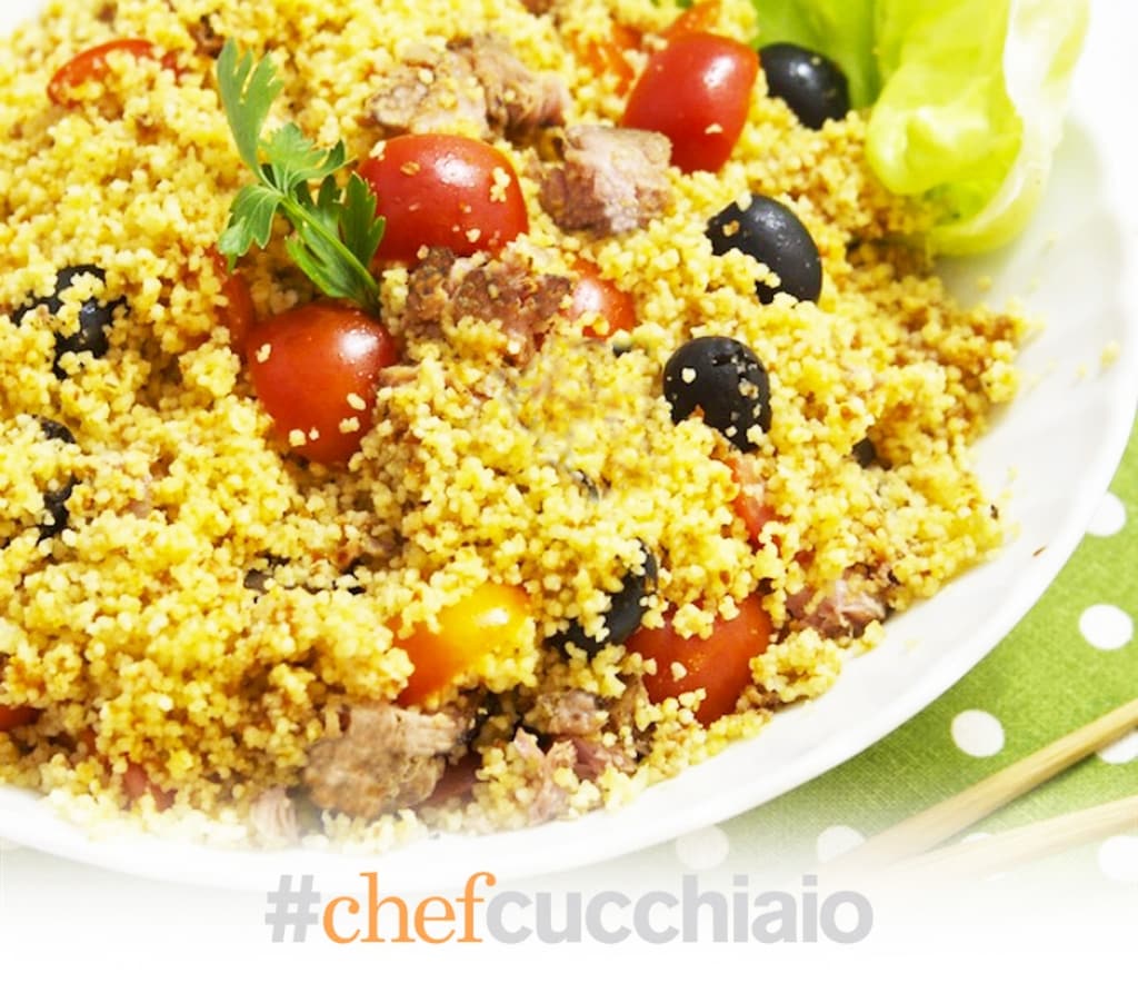 Cous Cous con tonno fresco e pesto rosso Cucchiaio d'Argento