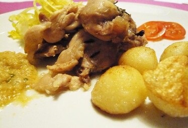 Tonno di Coniglio, cavolo cappuccio e patate sferificate