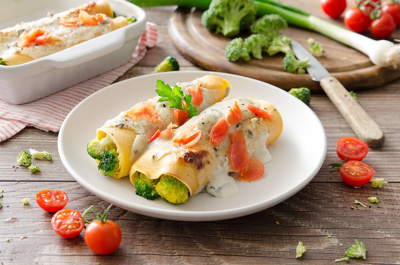 Cannelloni di broccoli e salsa al gorgonzola ricetta