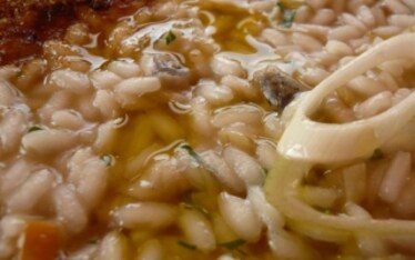 Risotto Carnaroli con Porri, Anguilla e Bottarga di Orbetello