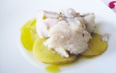 Filetti di Cernia con Medaglioni di Patate in Padella
