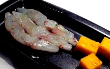 Ombrina Cruda con marinatura Piccante e Zucca