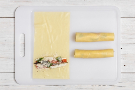 Preparazione Cannelloni alle verdure - Fase 4 Preparazione Cannelloni alle verdure - Fase 4