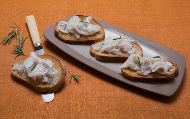 Crostini al lardo di Arnad
