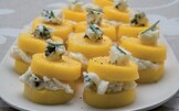 Crostini di polenta al gorgonzola
