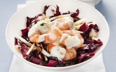 Insalata di gamberi e verdure
