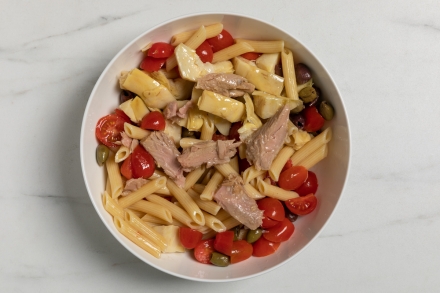 Preparazione Insalata di penne al tonno e fagiolini - Fase 3 Preparazione Insalata di penne al tonno e fagiolini - Fase 3