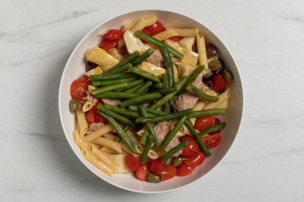 Preparazione Insalata di penne al tonno e fagiolini - Fase 4 Preparazione Insalata di penne al tonno e fagiolini - Fase 4