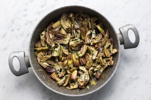 Preparazione Lasagne ai carciofi - Fase 2