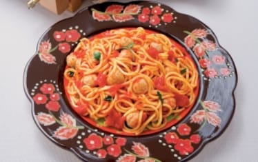 Maccheroni alla chitarra con polpette