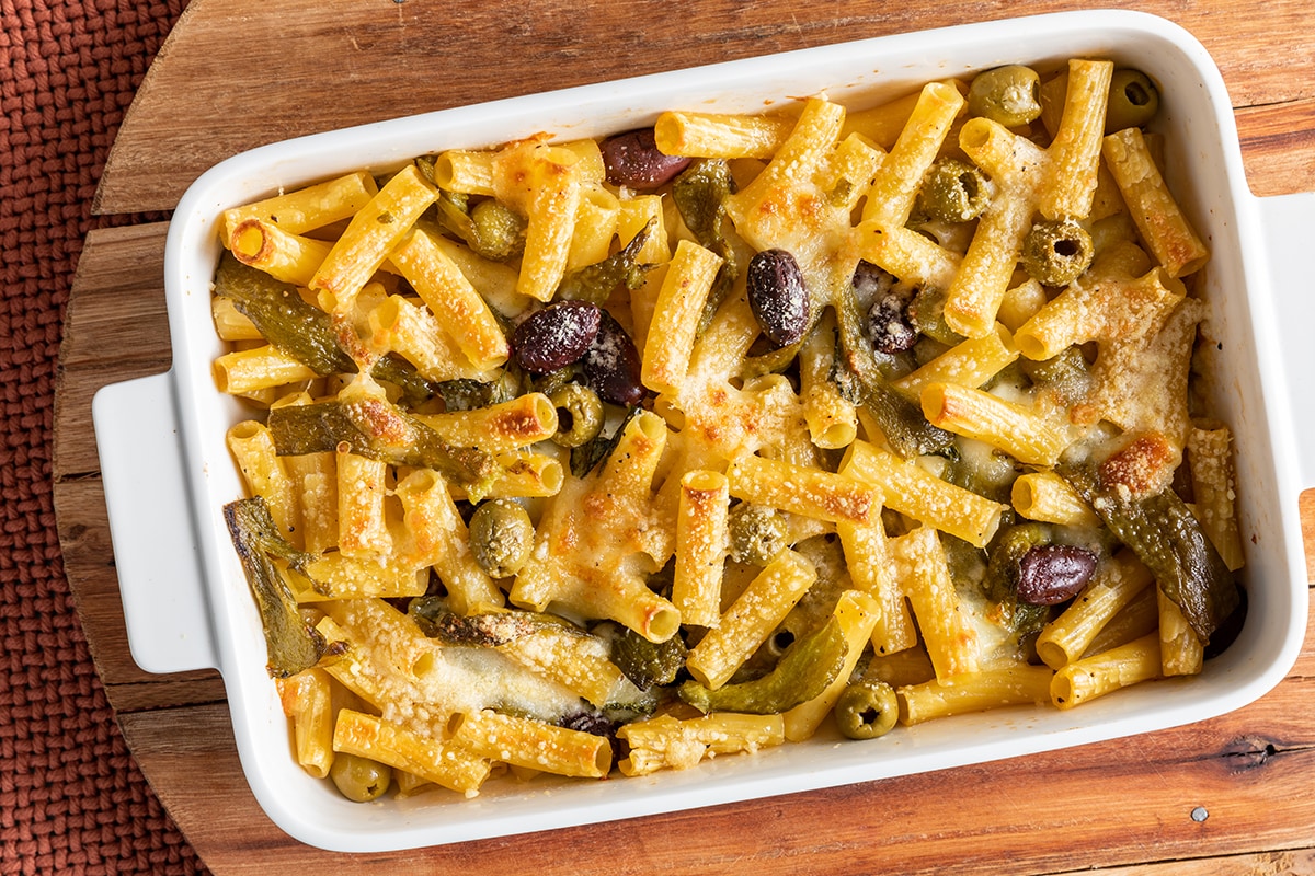 Pasta al forno con peperoni ricetta