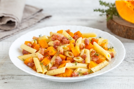 Preparazione Penne con la zucca - Fase 3 Preparazione Penne con la zucca - Fase 3