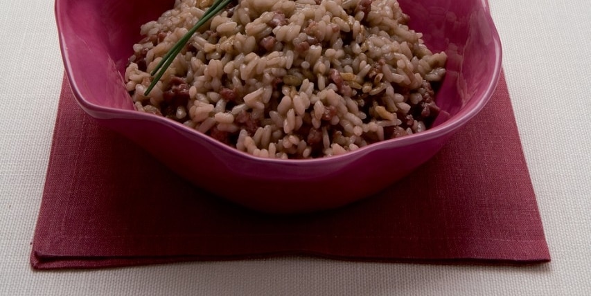 Risotto con salsiccia e balsamico ricetta