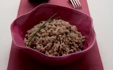 Risotto con salsiccia e balsamico