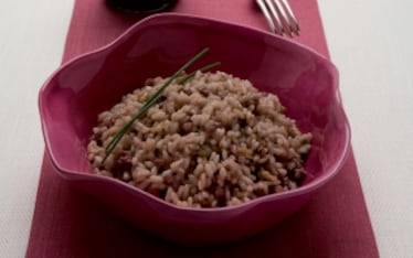 Risotto con salsiccia e balsamico
