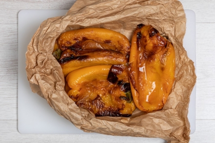 Preparazione Taglierini con mascarpone e peperoni - Fase 2 Preparazione Taglierini con mascarpone e peperoni - Fase 2