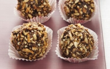 Tartufi al fondente e torrone