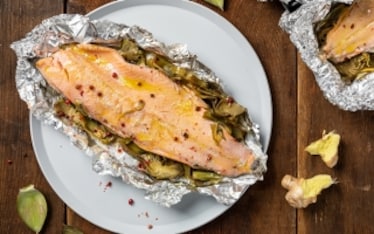 Trota salmonata al cartoccio