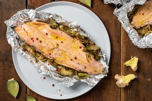 Preparazione Trota salmonata al cartoccio - Fase 4