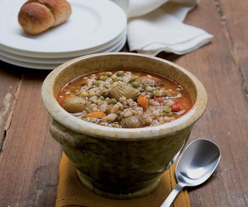 Zuppa di castagne e legumi ricetta