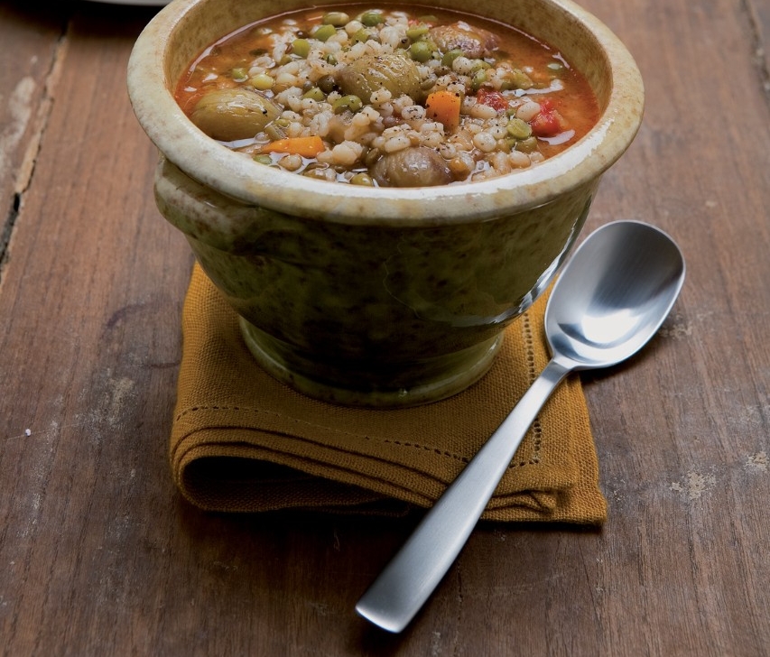Zuppa di castagne e legumi