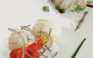 Baccalà crudo con scorze d'arancia