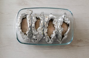 Preparazione Involtini di vitello al cartoccio - Fase 4