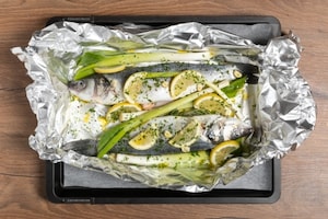 Preparazione Branzino al cartoccio - Fase 1