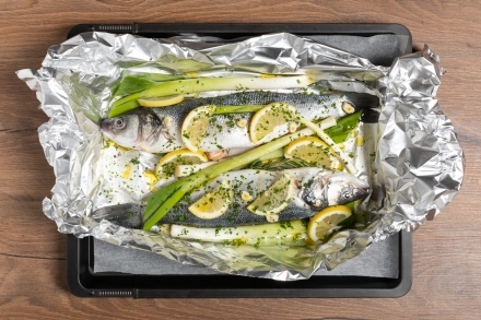 Preparazione Branzino al cartoccio - Fase 1 Preparazione Branzino al cartoccio - Fase 1