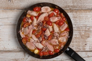 Preparazione Calamari alla marinara - Fase 3