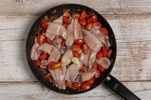 Preparazione Calamari alla marinara - Fase 2