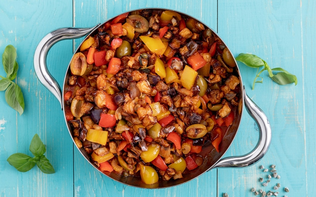 Ricetta Caponata Di Melanzane E Peperoni Cucchiaio D Argento