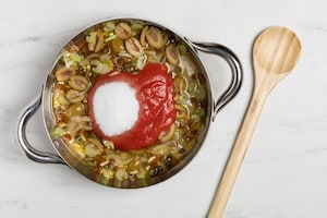 Preparazione Caponata di melanzane e peperoni - Fase 3