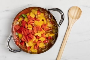 Preparazione Caponata di melanzane e peperoni - Fase 4