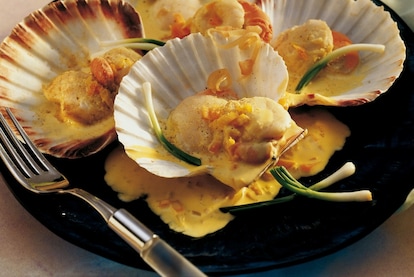 Cappesante in salsa di zafferano