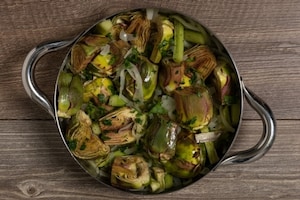 Preparazione Carciofi e cipolle - Fase 2