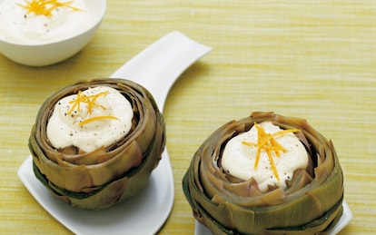 Carciofi ripieni di maionese all’arancia